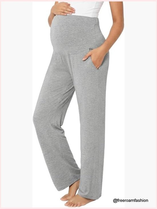 Other - Maternity Pajama Pants Soft Viscose Wide Leg Lounge Sleepwear with Pockets